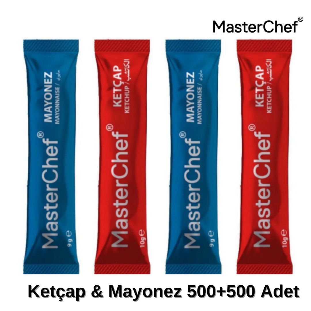 MASTER CHEF Ketçap & Mayonez Tek Kullanımlık 500+500 Adet