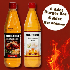 MASTER CHEF 6 Adet Burger Sos ve 6 Adet Hot Africano Sos 730 Gr