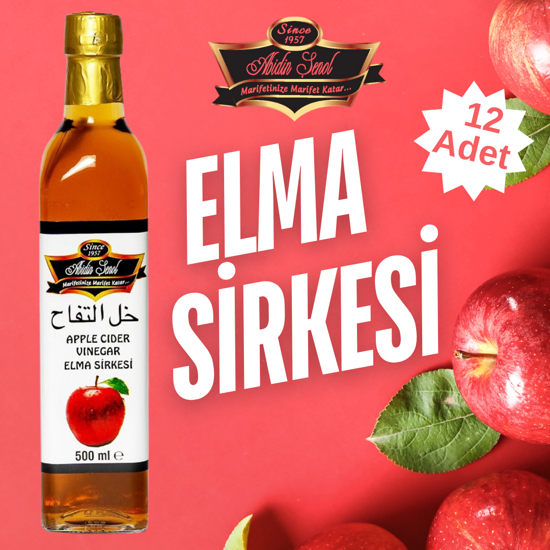 Abidin Şenol Elma Sirkesi 500 ml 12 Adet