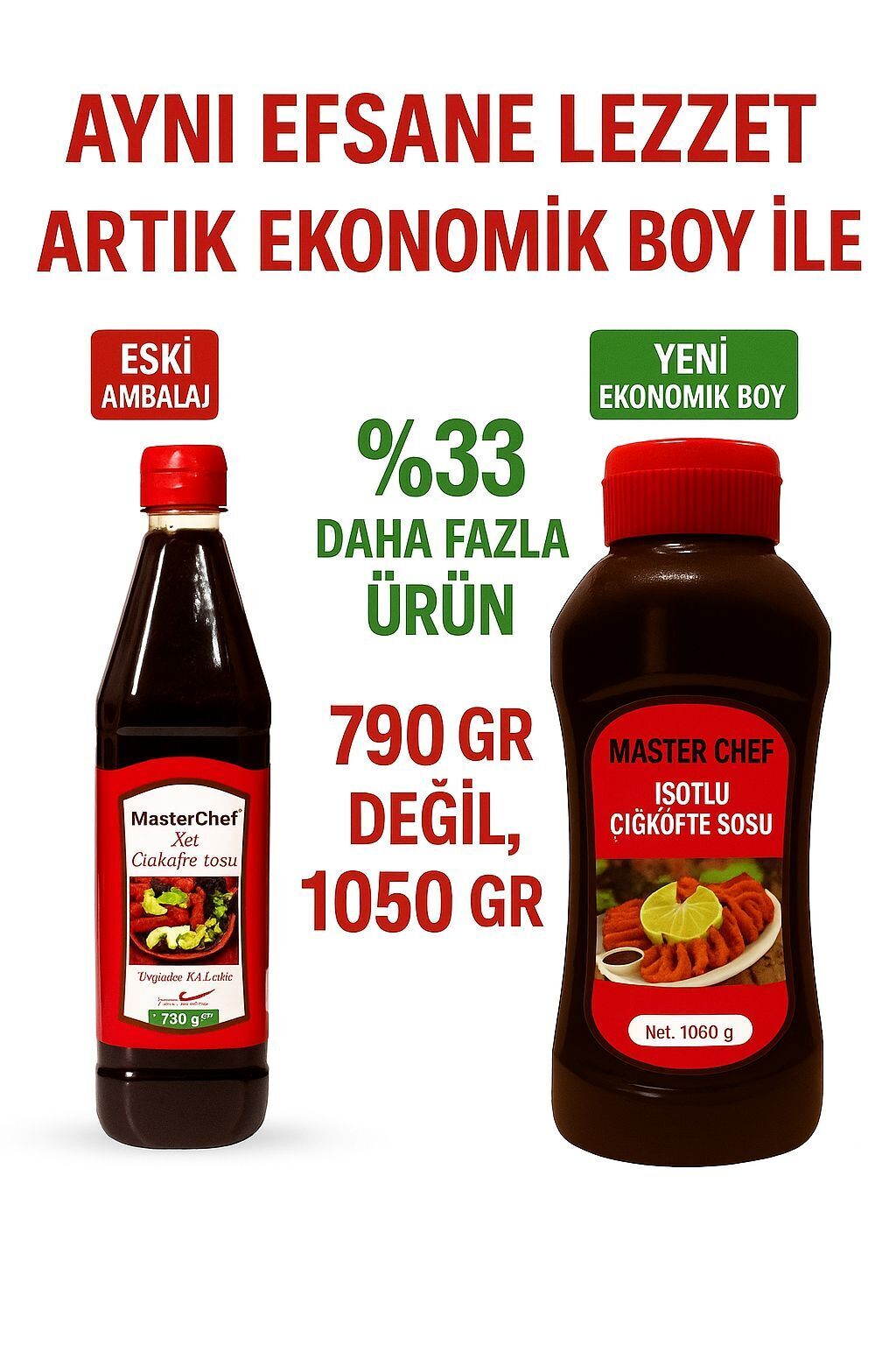 MASTER CHEF İSOTLU ACILI ÇİĞKÖFTE SOU 1050 GR 6' LI