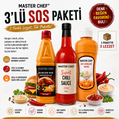 Master Chef 3'lü Lezzet Paketi – Burger Sos, Sweet Chili Sauce ve Hot Africano